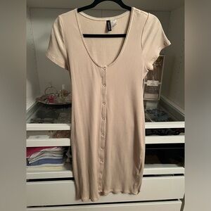 Beige Ribbed H&M dress
